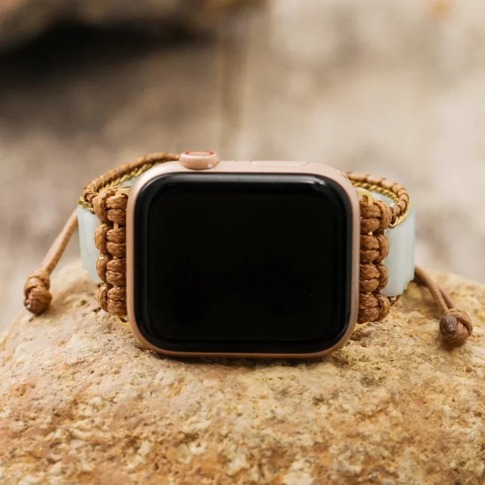 Bohemian Amazonite Smart Watch Band Strap for Apple Watch 8 7 6 5 / 38 40 41 mm